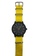 EGLANTINE black and yellow EGLANTINE® Paname Fluo 40mm Unisex IP Black Alloy case Quartz Watch, black dial on Yellow NATO Strap 671FEACB5ADE22GS_2