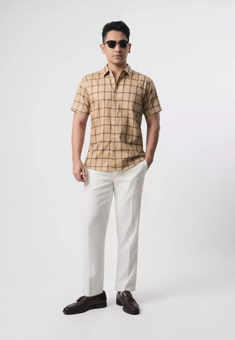 Roma Plaid Shirt Brown SS