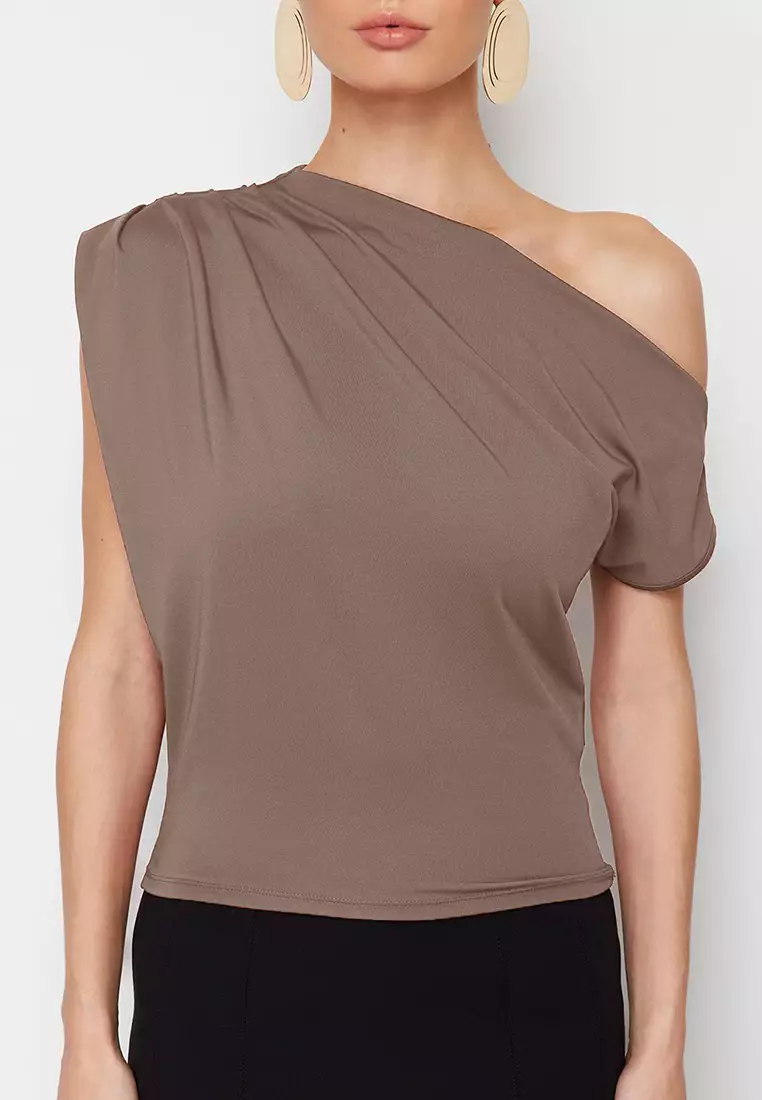 Asymmetric Collar Blouse