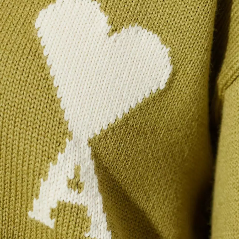 Off White Ami De Coeur Wool Cardigan Green