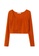 Mango orange Long-Sleeved Crop Top 63E0FAAC09916EGS_6