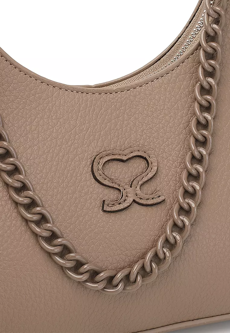 Women's Top Handle Bag / Sling Bag / Crossbody Bag / Shoulder Bag (Tas Tangan Wanita / Tas Selempang Wanita / Tas Bahu Wanita) - Cokelat