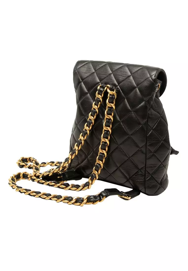Pre-Loved Chanel Medium Quilted Lambskin Duma Backpack