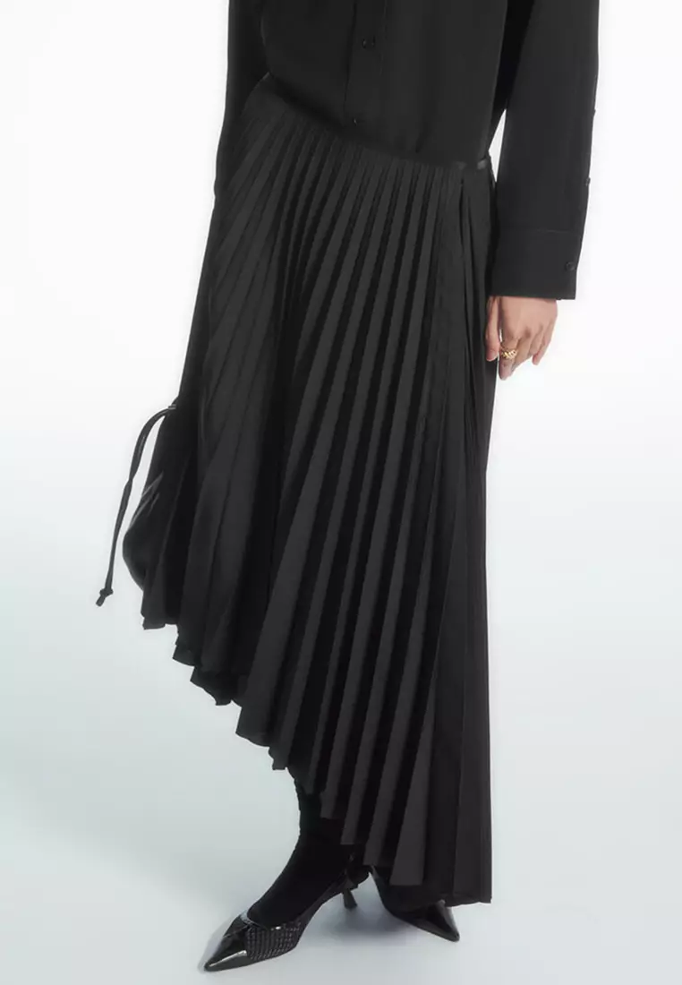 Buy Cos ASYMMETRIC PLEATED MIDI SKIRT Online | ZALORA Malaysia