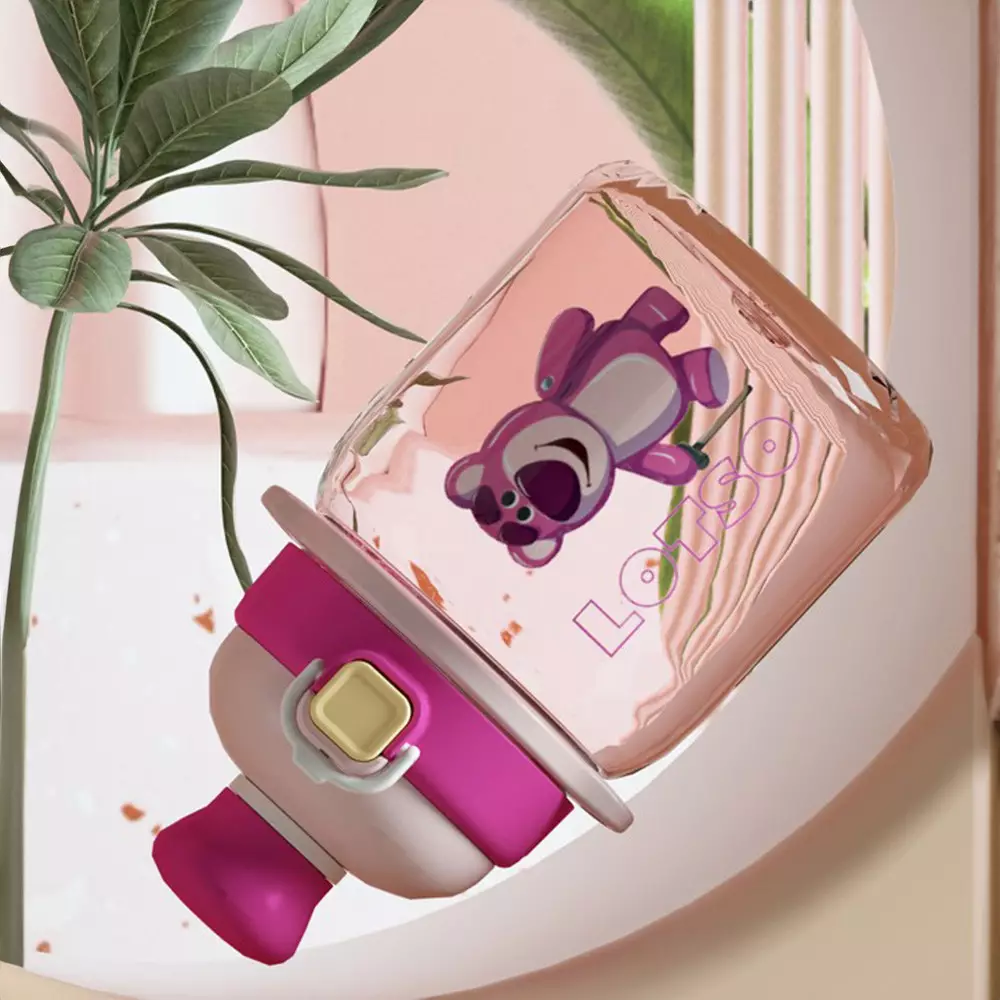 Unimass Botol Minum Anak Plastik Lotso 1 ltr - Pink