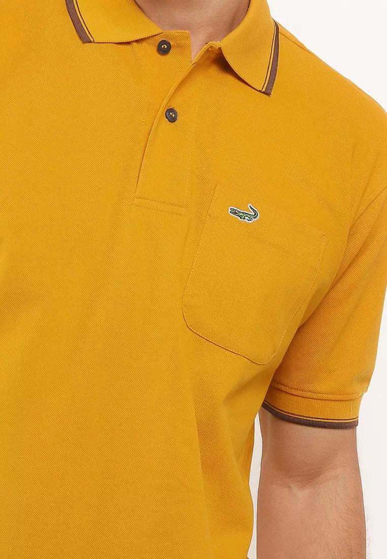 Crocodile CRCOLE 3 Honey - Baju Pria Men Polo Shirt - Relax Fit - Katun