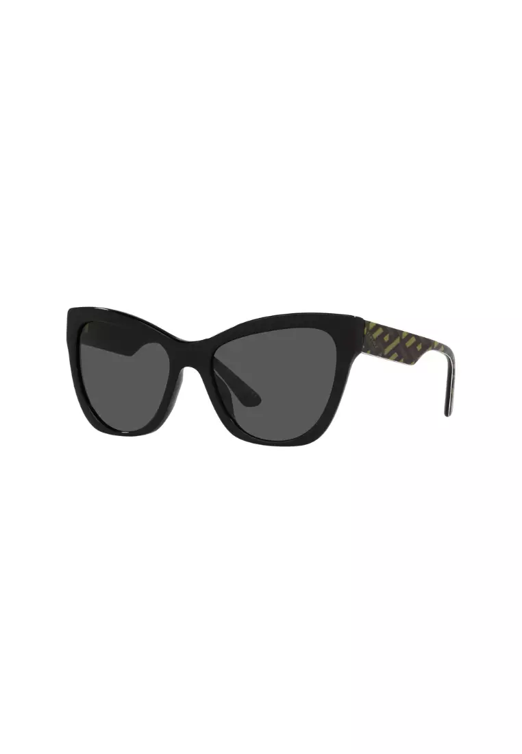 Women's Cat Eye Frame Black Acetate Sunglasses - VE4417U