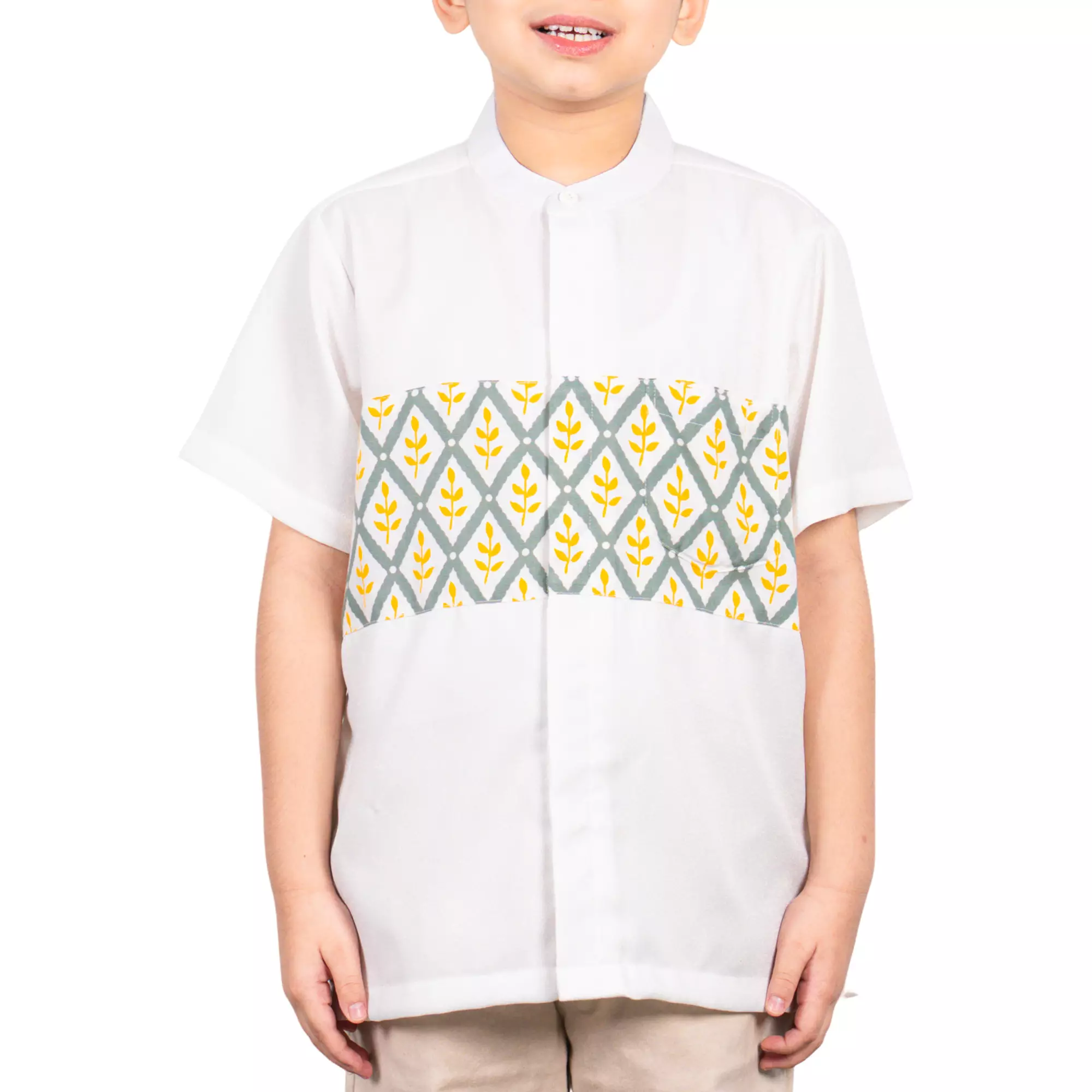 Kemeja Batik Anak Laki-laki - Bhatara Batik Devon - Atasan Kemeja Batik Modern Lengan Pendek