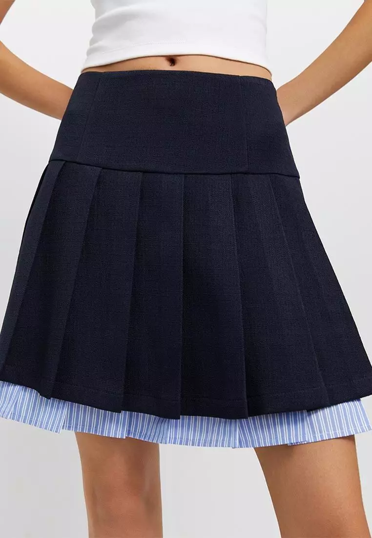 Layered Pleated Skirt