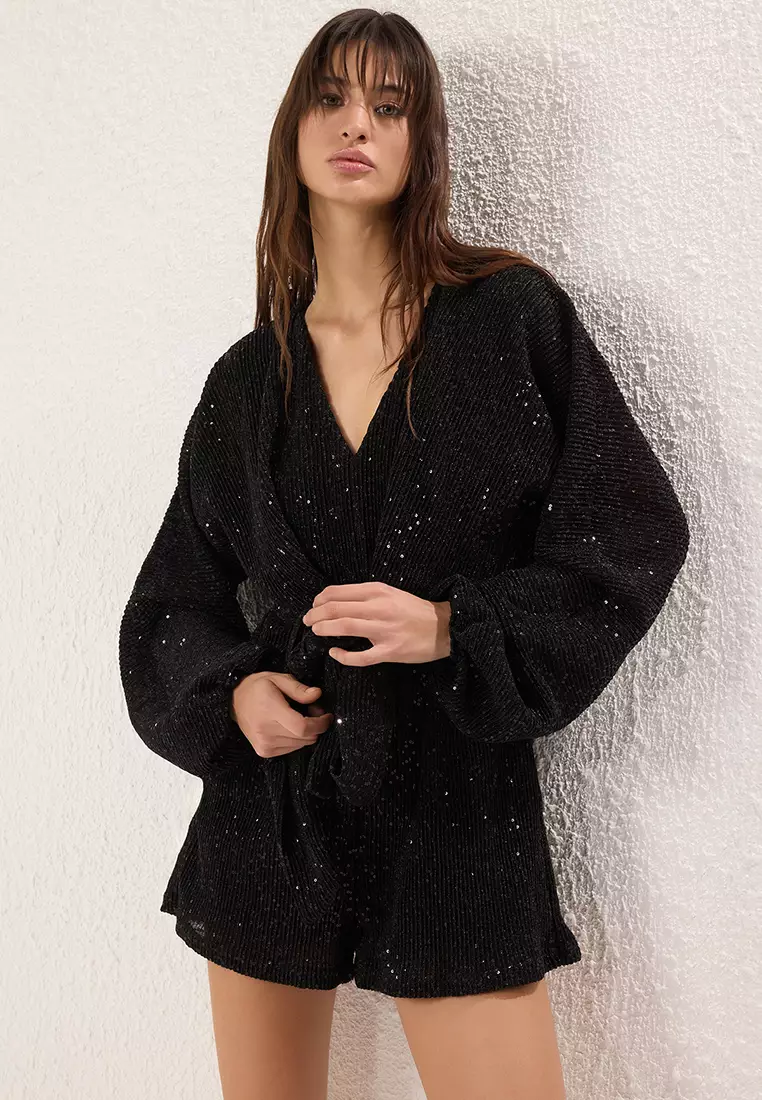 Ladies Jumpsuits Glitter Short Jumpsuit Buy Jumpsuits Playsuits