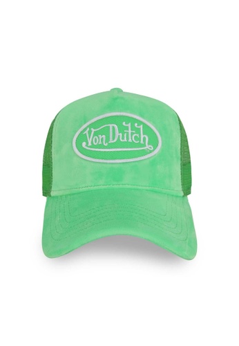 Von Dutch green Von Dutch Lime Velvet Trucker Cap 773D2AC065A2FBGS_1