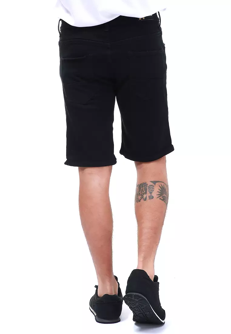 Rissham Celana Pendek Pria Ripped Short Pants Casual Material Jeans ORIGINAL