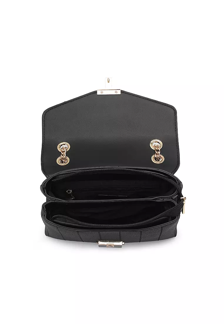 Women's Top Handle Bag / Sling Bag / Crossbody Bag - Black