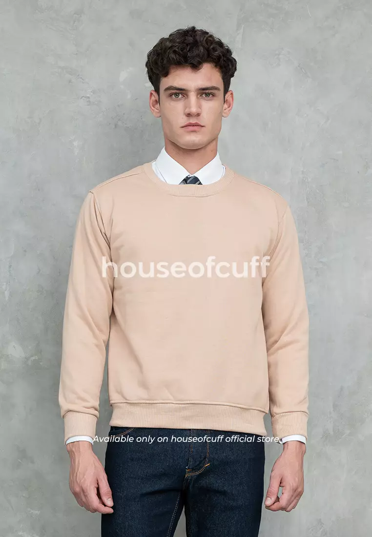 Houseofcuff Sweatshirt Sweater Basic Crewneck Krem