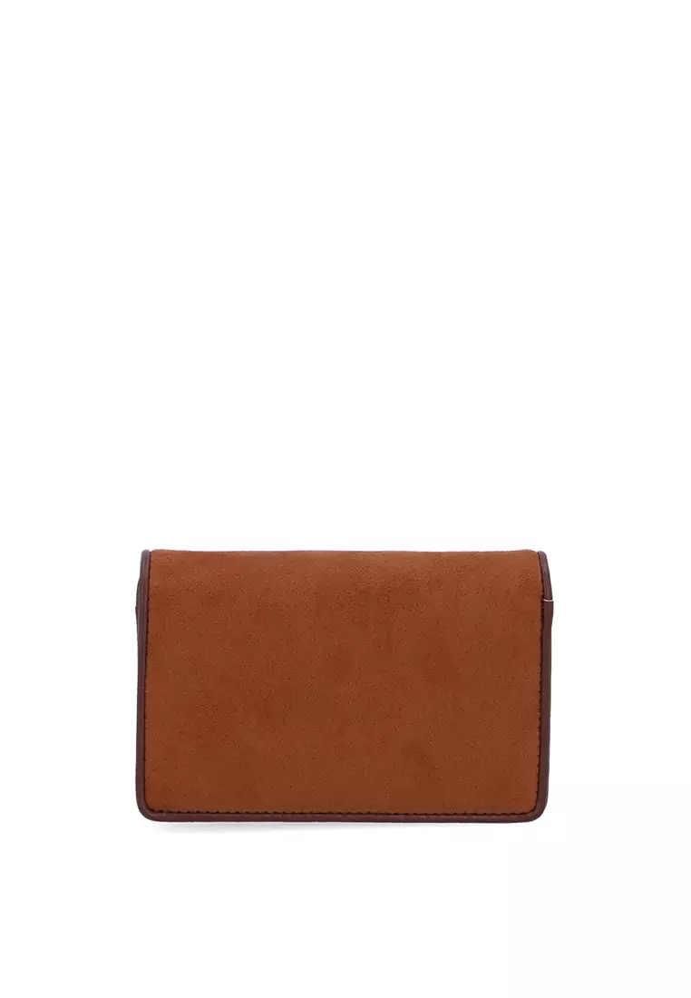 Dakota Velveteen 2-Fold Short Wallet - Brown
