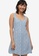 H&M blue and multi Button-Front Dress 04C0AAADDCFC1CGS_1