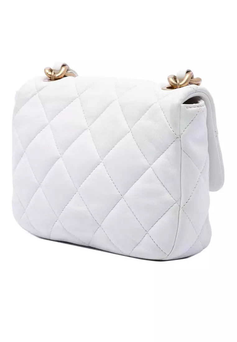 Pre-Loved Chanel Mini Quilted Lambskin Lacquered Chain Flap