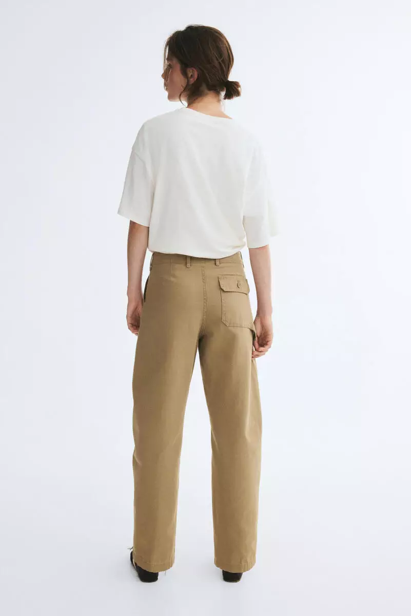 Barrel cargo trousers