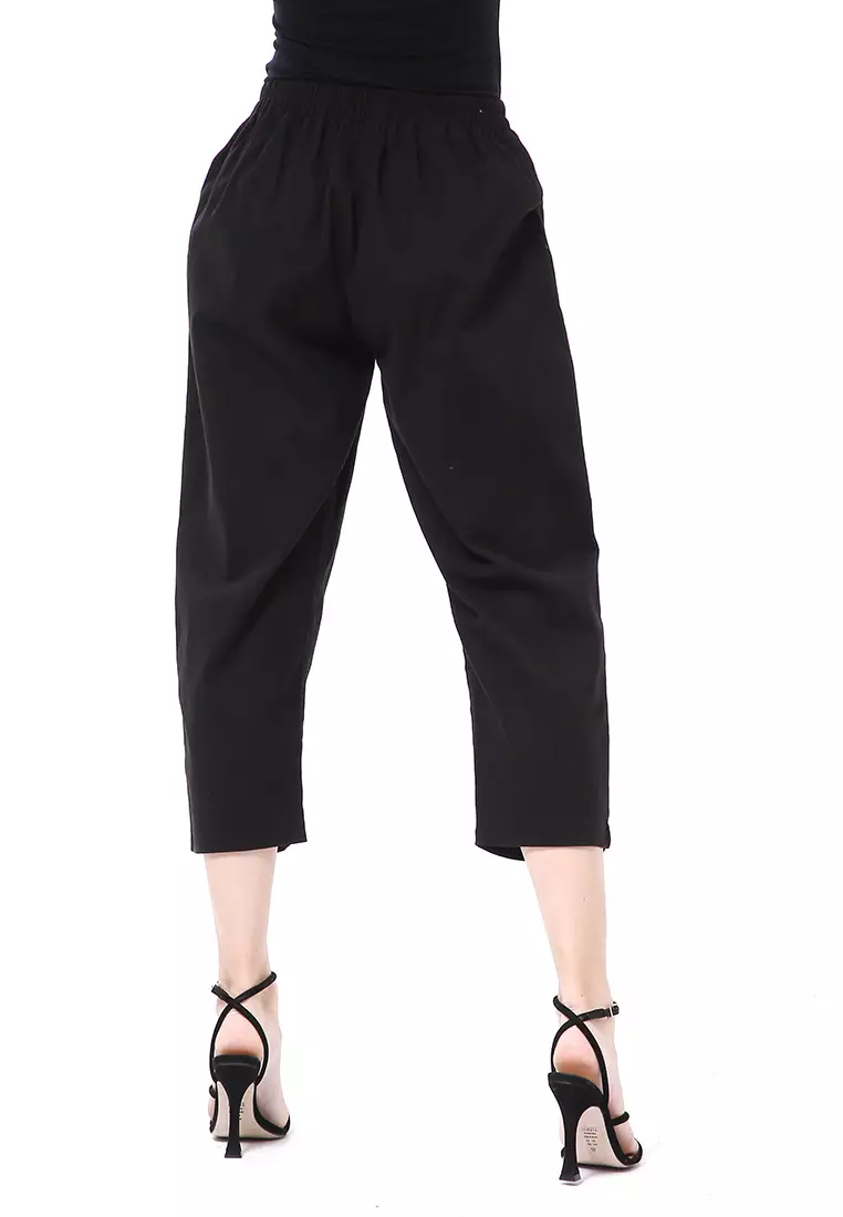 Stella Celana Panjang Wanita Casual Long Pants Korean Style Material Cotton Twill ORIGINAL - Black