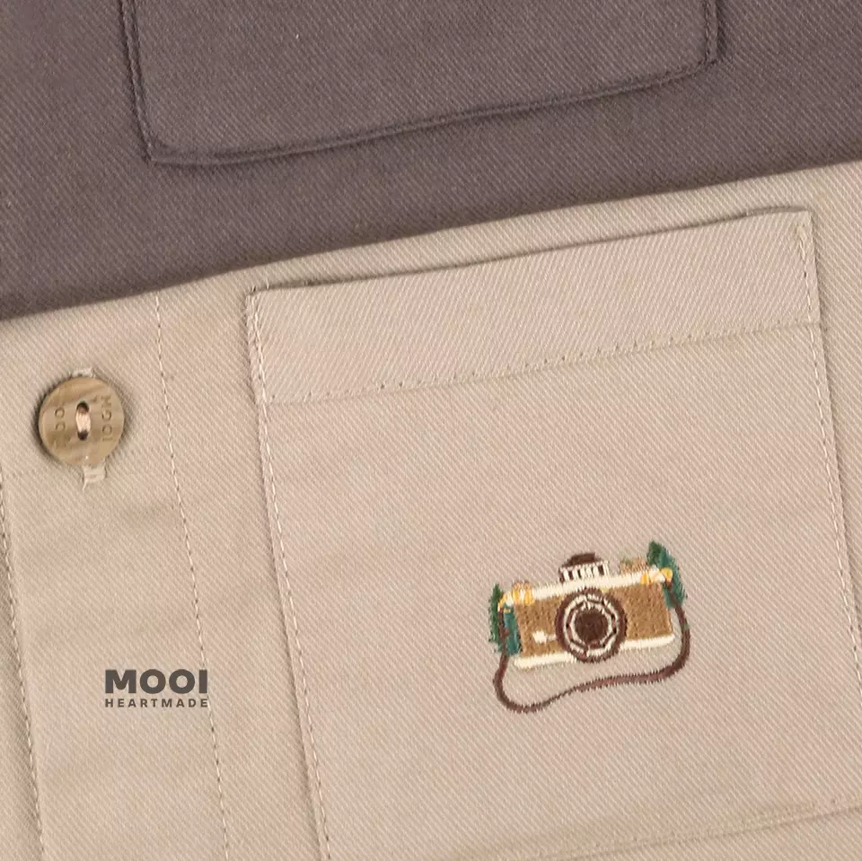 Mooi Kemeja Anak Laki – Laki Melvin Pocket Shirt - Steel Navy