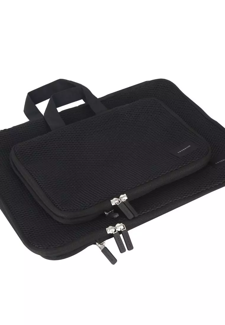 Crossing Waterproof Ripstop Nylon Compression Packing Cube Set (2-Piece Set) - Black