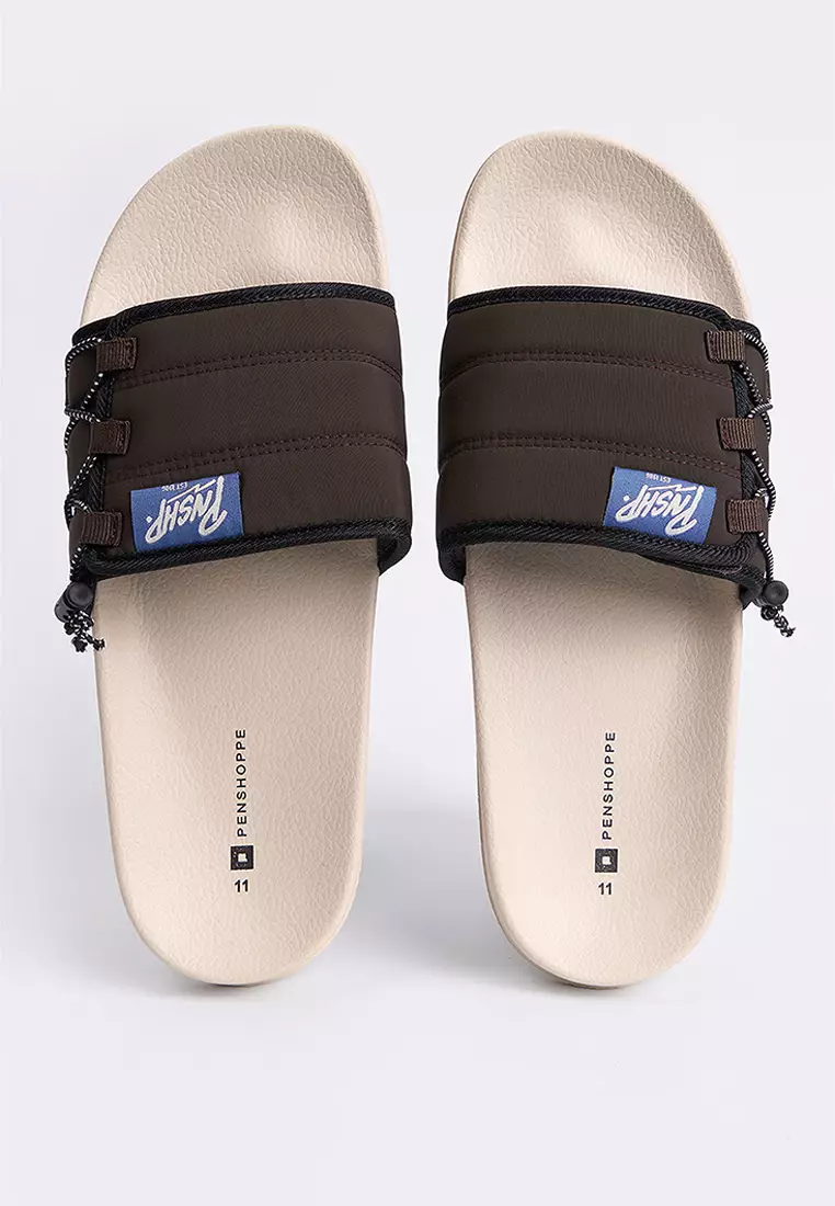 Men's One Band Velcro Slides