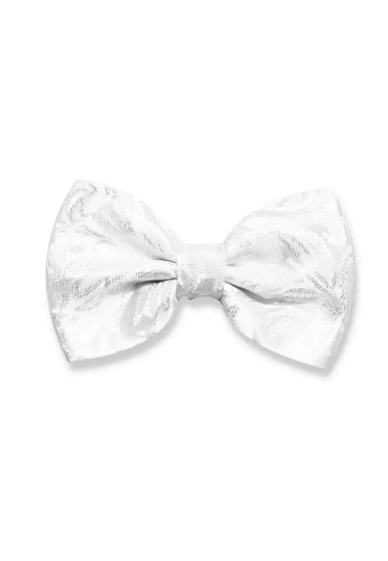 Dasi Kupu Batik Putih Bow Tie Instant Pria Wedding Houseofcuff