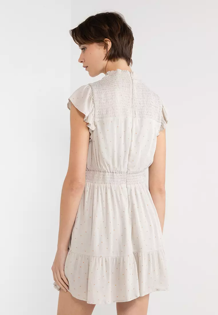 Sofia High Neck Ruffle Mini Dress