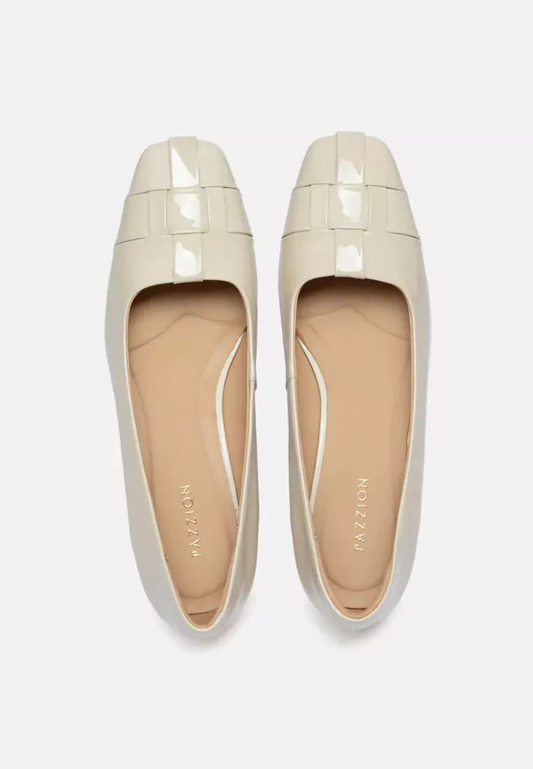 Xavielle Woven Patent Leather Heels