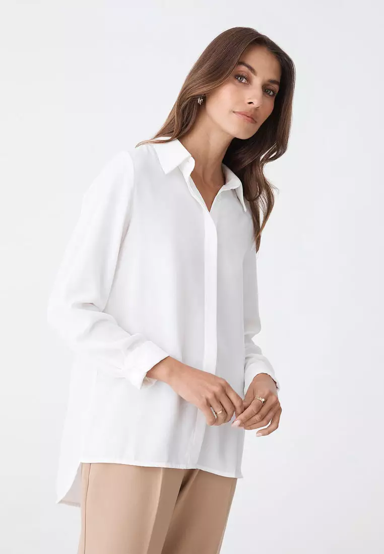 Kevin Relax Fit Crepe Shirt