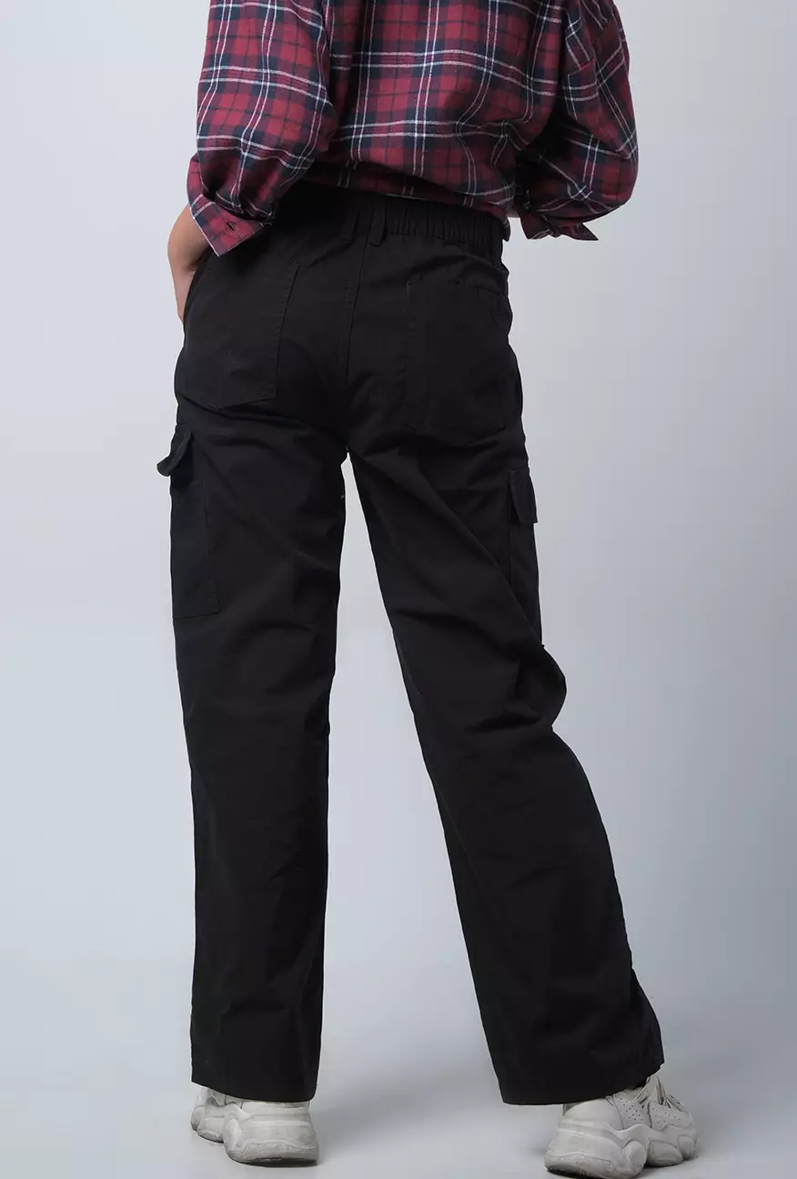Celana Cargo Wanita Misha Black