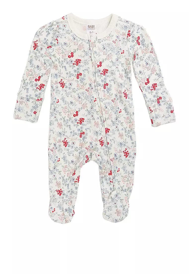 Organic Pointelle Zip Romper