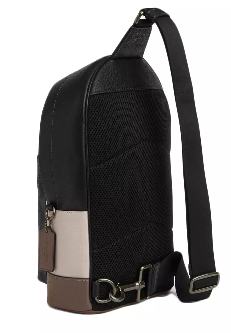 Mens West Pack In Colorblock Signature Canvas - Black/Multi