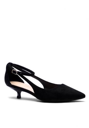 Twenty Eight Shoes black Suede Fabric Strap Mid Heel 395-6 CE24BSHA6552BAGS_1