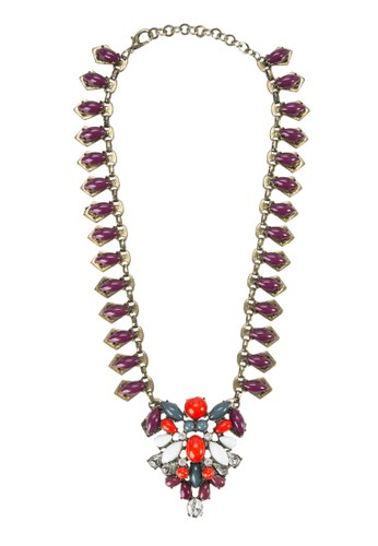 Vintage Inspired Faux Gemstone Necklace, 飾品配件,esprit tw 項鍊