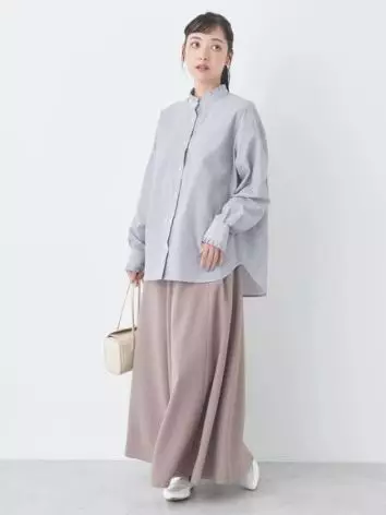 Earth, Music And Ecology - Yuugao Flared Skirt Beige
