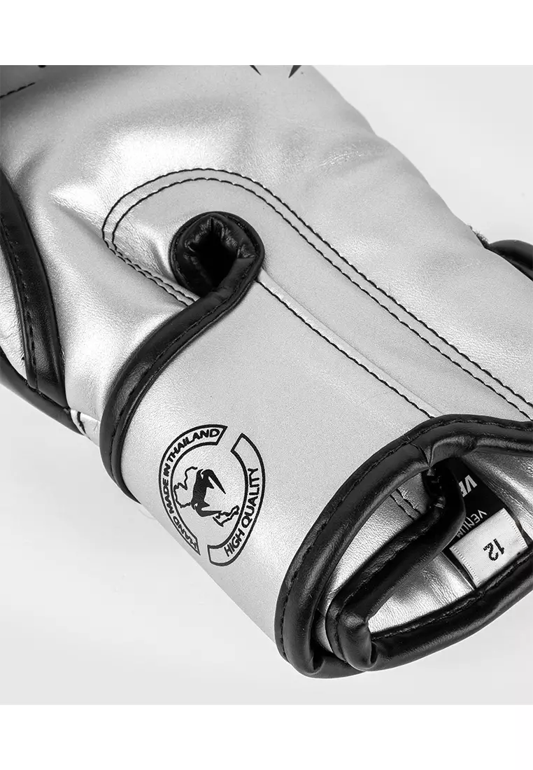 Venum Elite Boxing Gloves - Silver/Black