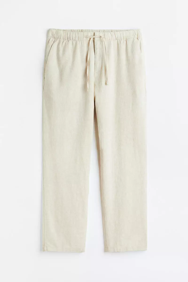 Regular Fit Linen-blend trousers