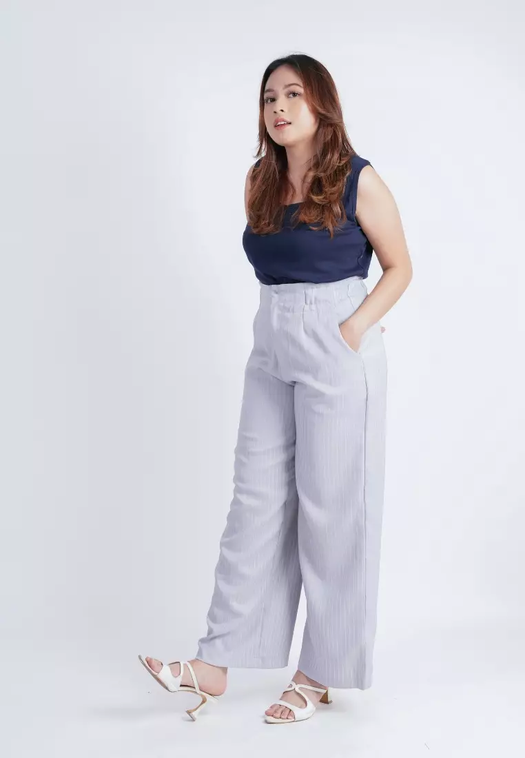 plus size rachel pants greys blue