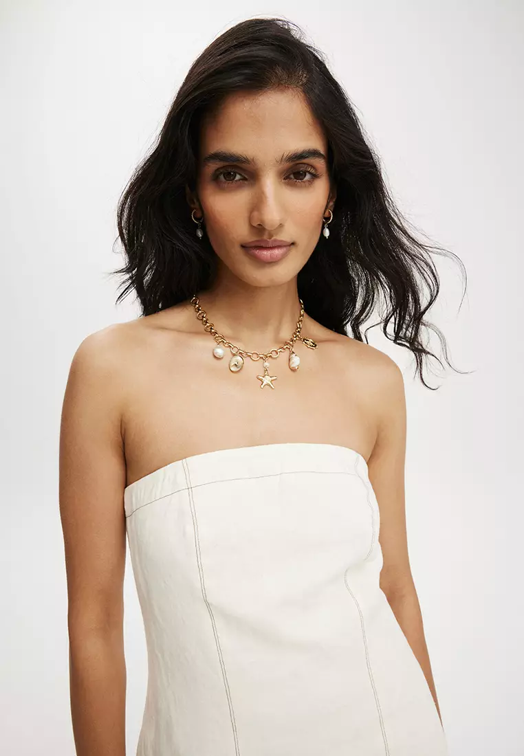 Elle Linen Tube Mini Dress