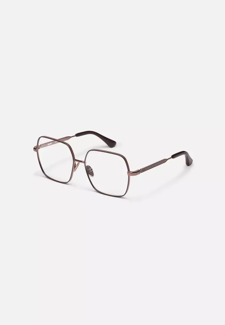 QUAY Look It Up Optical Eyeglasses - Espresso Chocolate