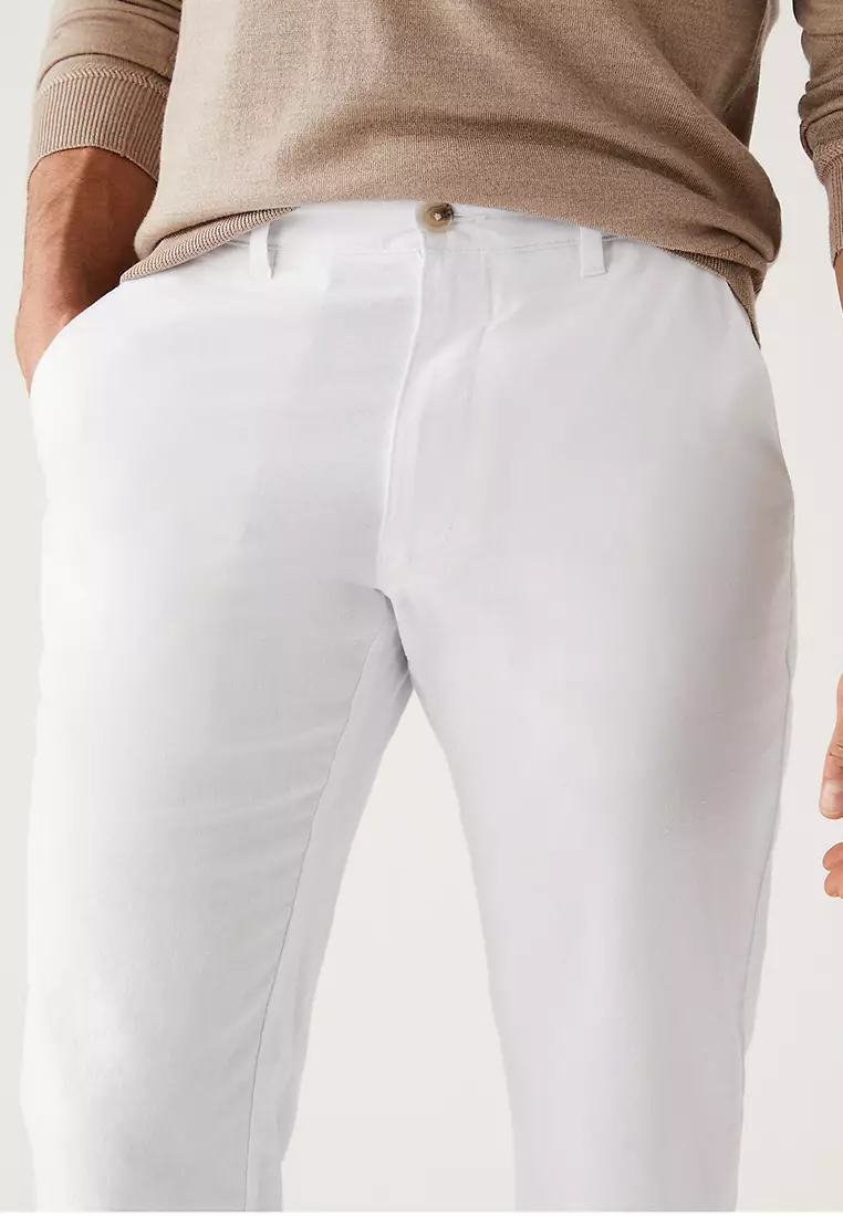 Linen Blend 3/4 Leg Shorts