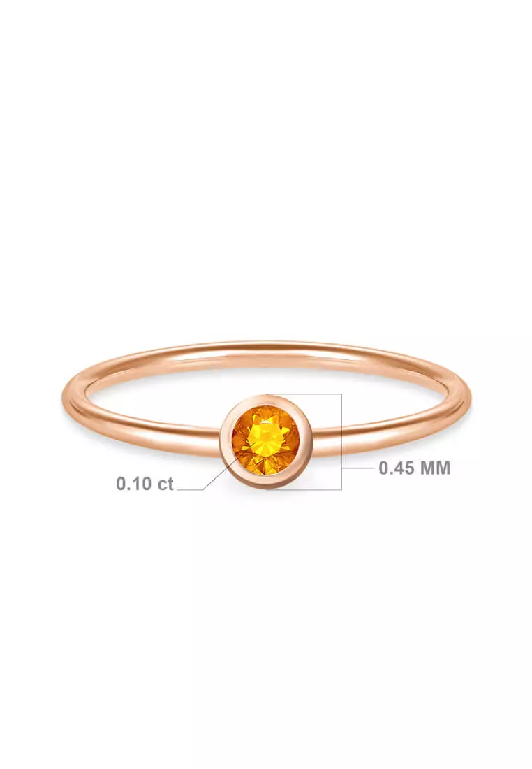 Buy Aquae Jewels Ring 18K Gold My Birthstone November White