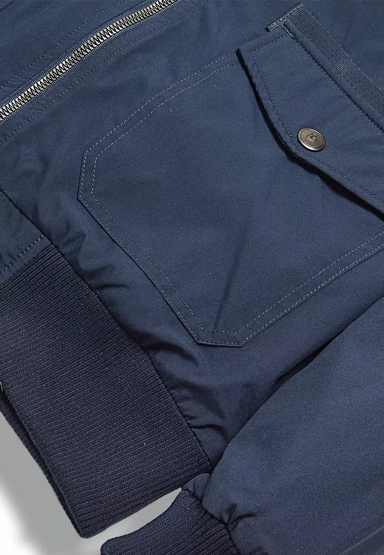 Pebble Delta Utility Bomber Navy Jacket