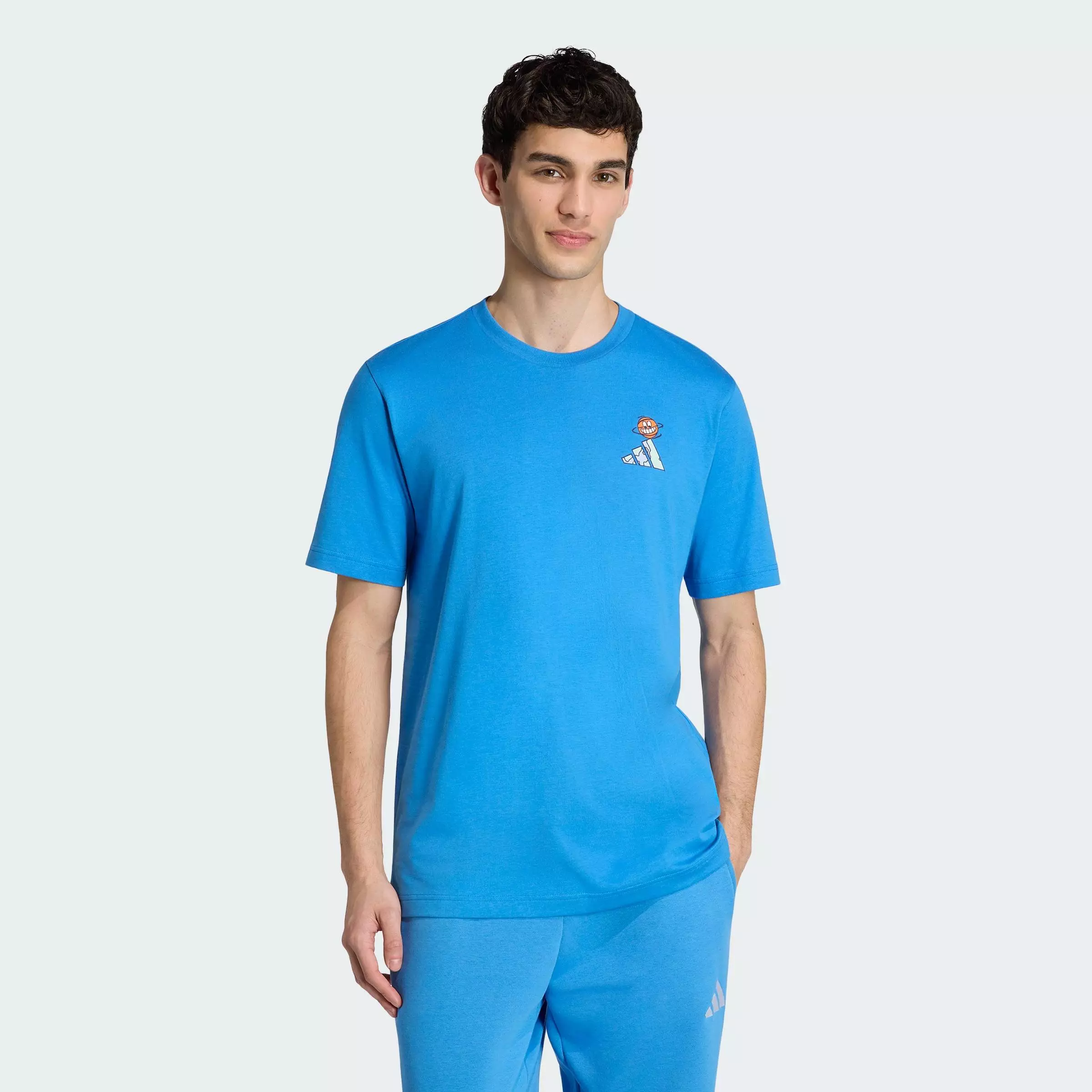 Buy ADIDAS Lifestyle EARTH DAY BASKETBALL GRAPHIC T-SHIRT Men Blue