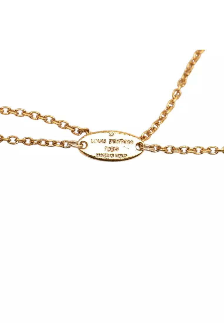 Pre-Loved Louis Vuitton Gold Plated Flower Full Necklace
