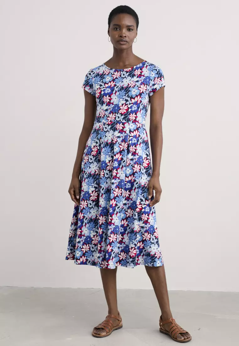 Seasalt Cornwall Blue Wild Bouquet Dress