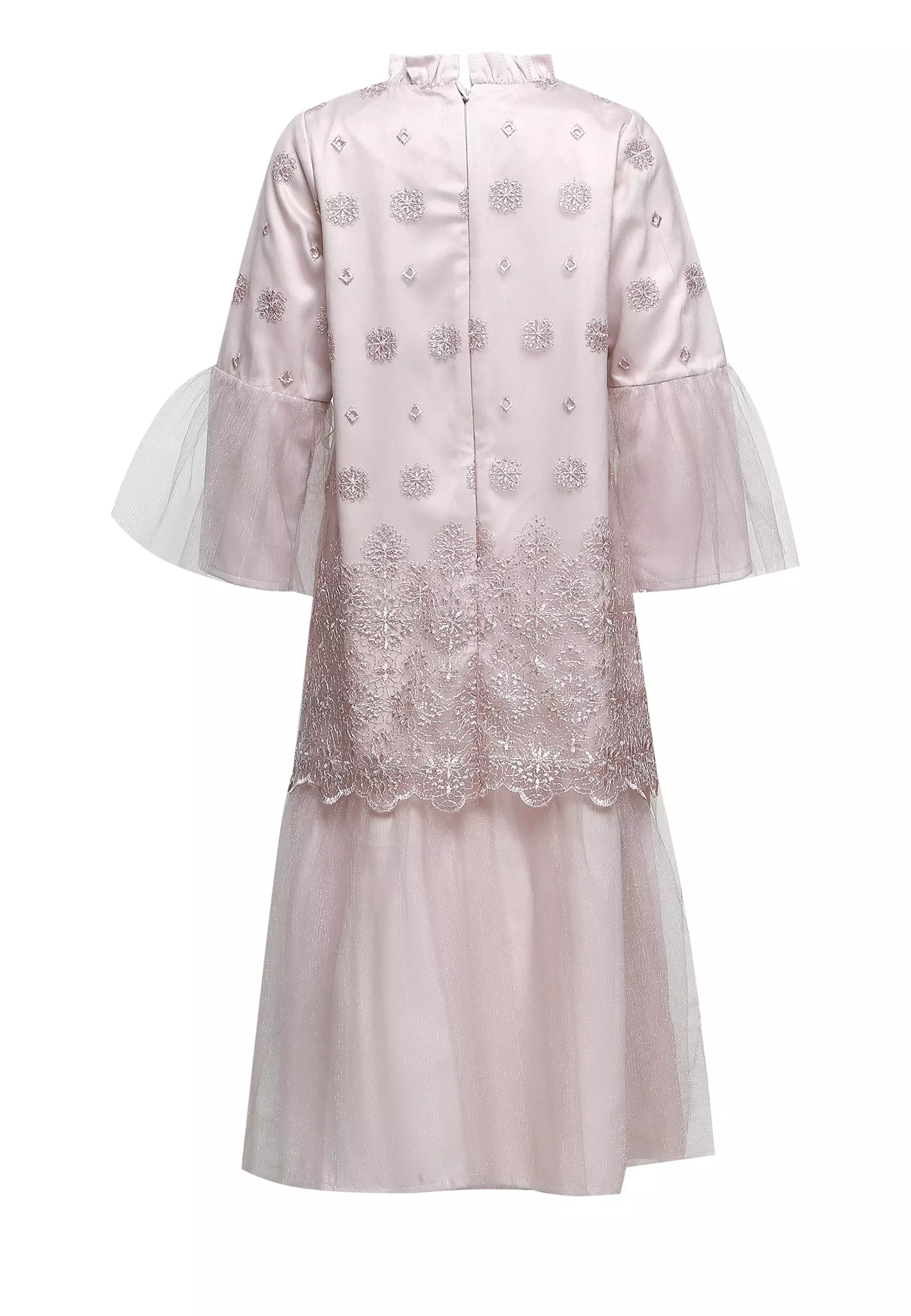 MFMW Lil Everbliss Dress Gamis Brukat Anak Nude Pink