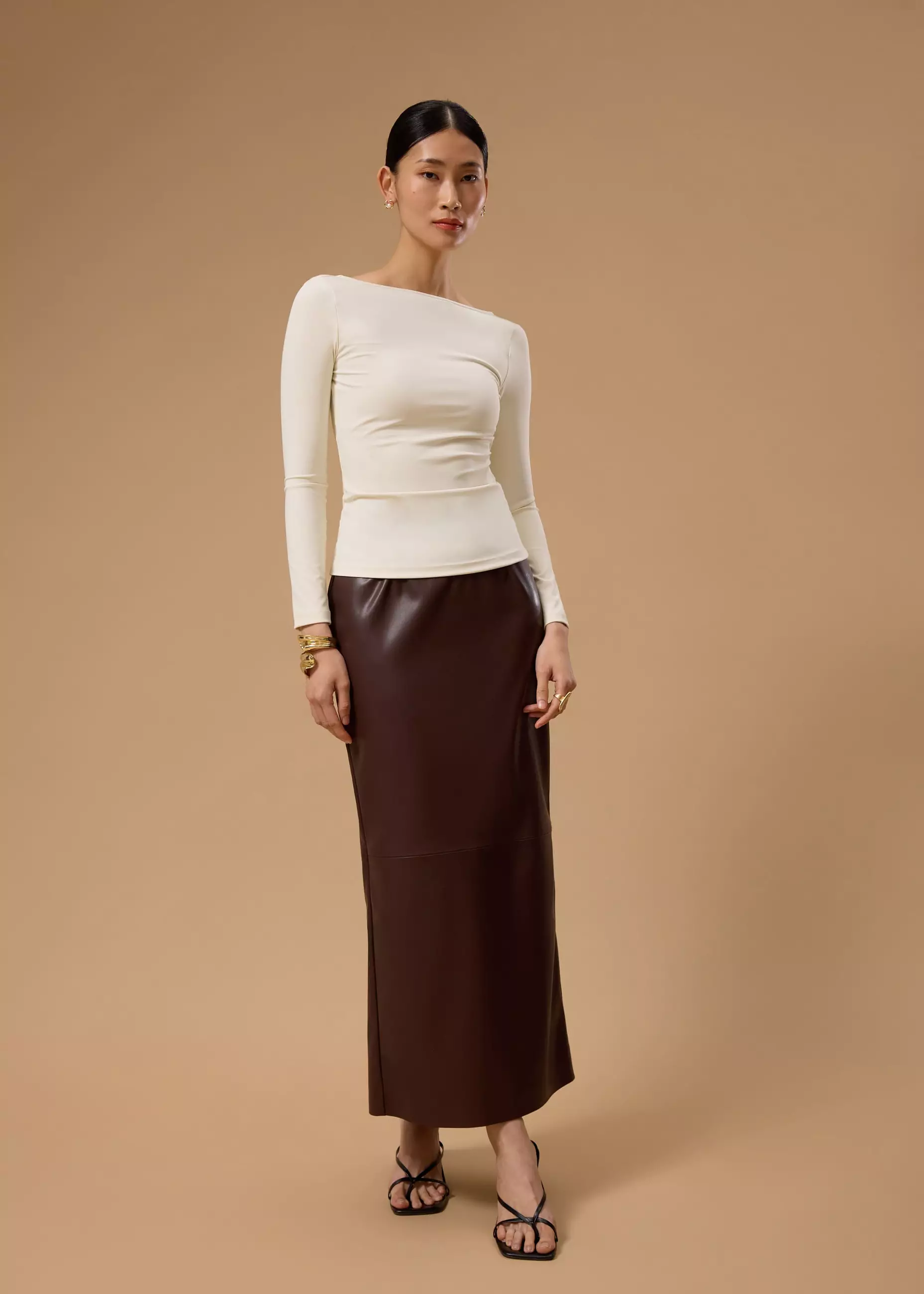 Atasan Wanita - BraFree by LB Xinyi Jersey Boat Neck Fitted Tee