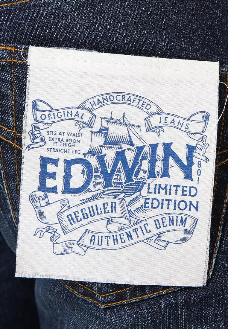 801 Reguler Fit Handcrafted Jeans BLUE SCRAPE - Celana Panjang Denim Pria